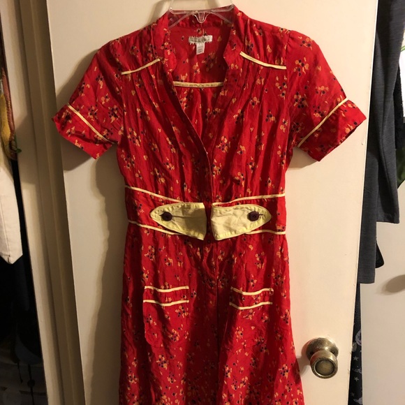 Kimchi & Blue Red Patterned Dress - Picture 4 of 7